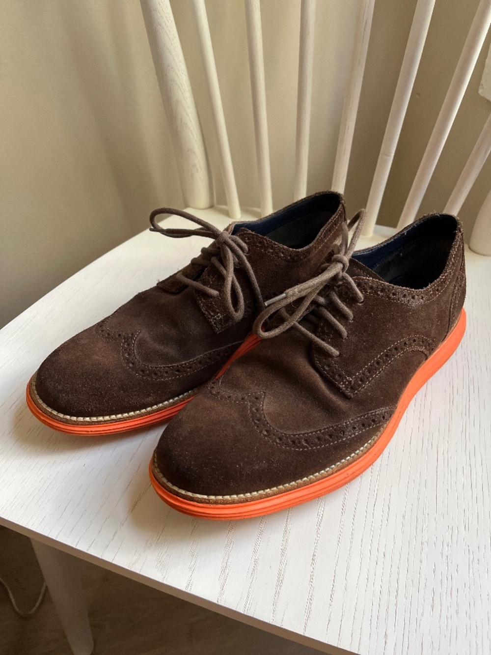 cole haan dark brown suede oxfords size 10 mens